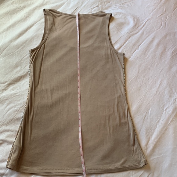 RW & CO beige/taupe sequined sleeveless top. Size small. Never worn. NWOT. - Picture 5 of 9